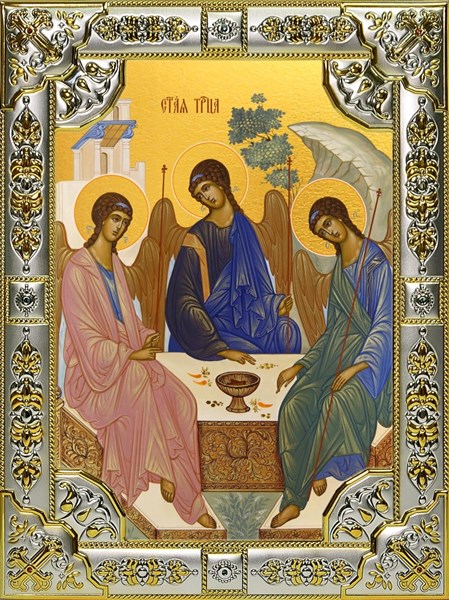 Икона Святая Троица, 18х24 см, со стразами 23863
