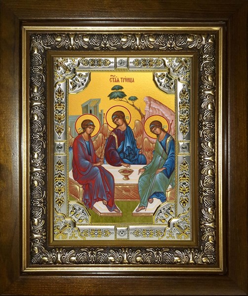 Икона Святая Троица, в киоте 24х30 см 23953