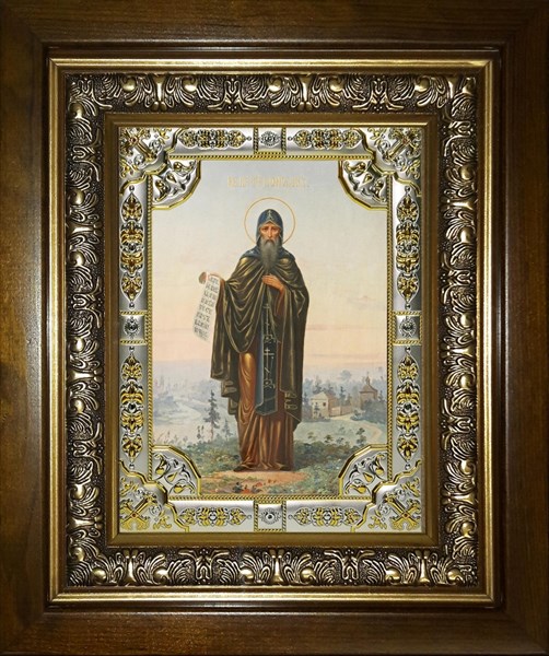 Икона Тихон Лухский преподобный, в киоте 24х30 см 23976