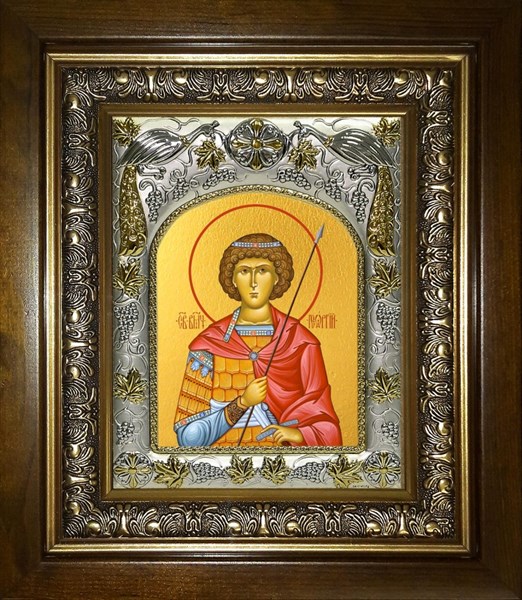 Икона Георгий Победоносец великомученик, в киоте 20х24 см 24033 - фото 37731