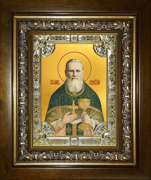 Икона Иоанн (Иван) Кронштадский праведный, чудотворец, в киоте 24х30 см 24107 - фото 37802