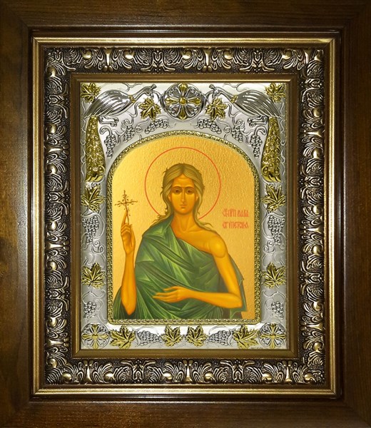 Икона Мария Египетская, преподобная, в киоте 20х24 см 24134 - фото 37829