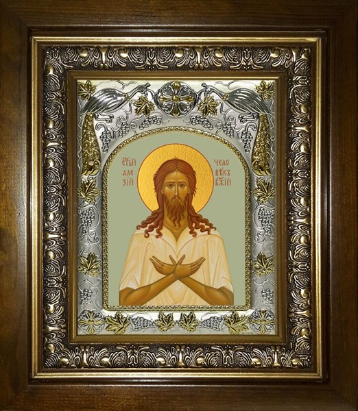 Икона Алексий (Алексей), человек Божий , в киоте 20х24 см 24149 - фото 37844
