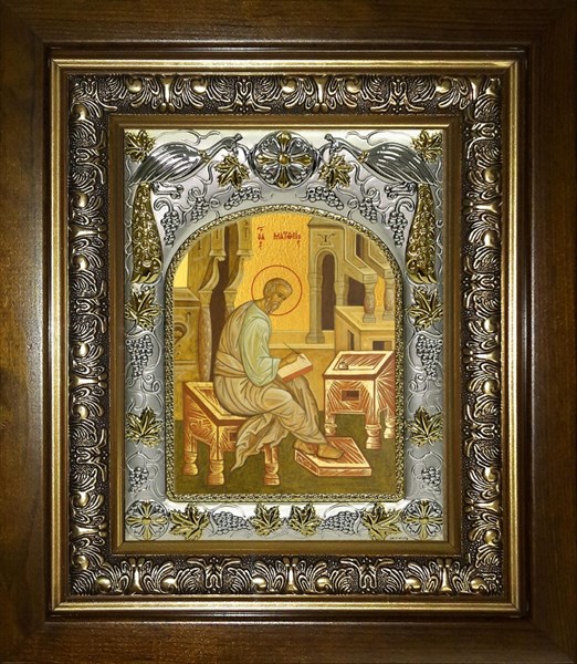 Икона Матфей (Матвей) Апостол, в киоте 20х24 см 24154