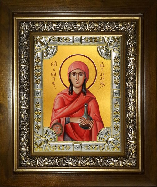 Икона Мария Магдалина равноапостольная, мироносица, в киоте 24х30 см 24305 - фото 37996