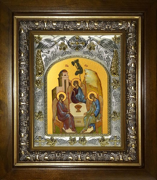 Икона Святая Троица, в киоте 20х24 см 24335