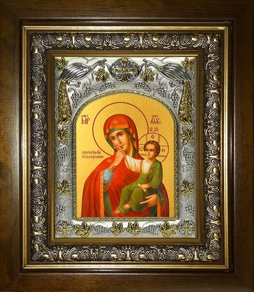 Икона Отрада и Утешение, икона Божией Матери, в киоте 20х24 см 24365