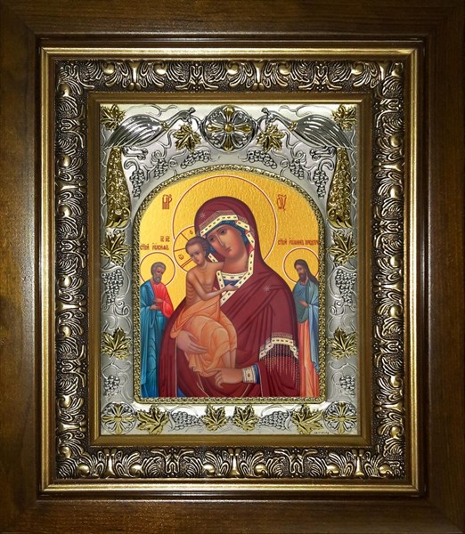 Икона Трех Радостей, икона Божией Матери, в киоте 20х24 см 24369