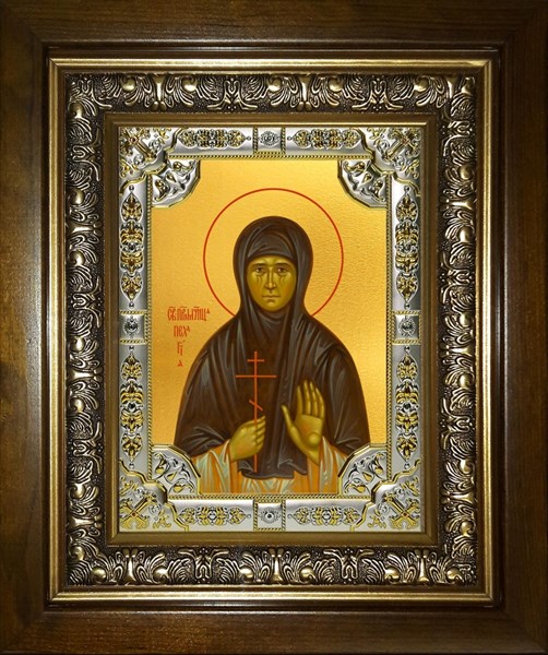 Икона Преподобномученица Пелагия (Тестова), в киоте 24х30 см 24379