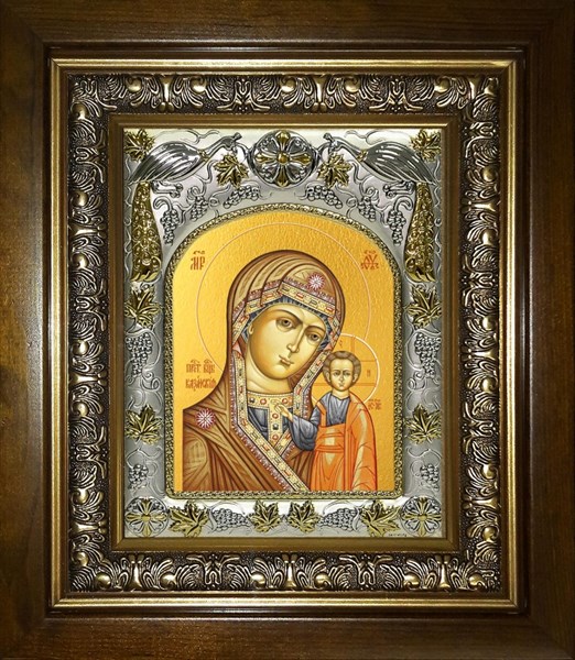 Икона Казанская икона Божией Матери, в киоте 20х24 см 24427 - фото 38117