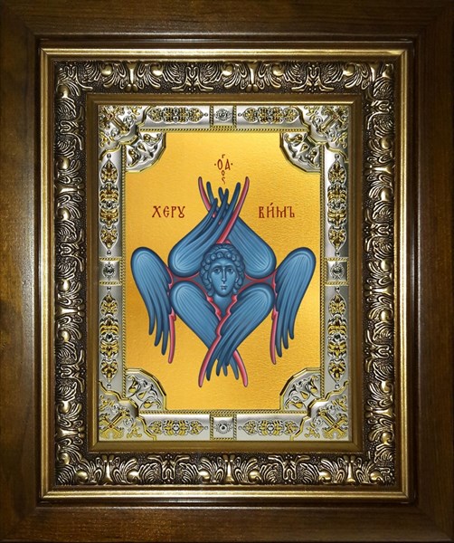 Икона Херувим Шестикрылый, в киоте 24х30 см 24431