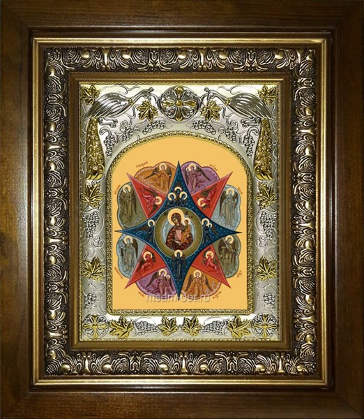 Икона Неопалимая Купина, икона Божией Матери, в киоте 20х24 см 24434 - фото 38124