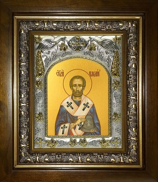 Икона Павлин Милостивый, епископ Ноланский, святитель, в киоте 20х24 см 24443 - фото 38133