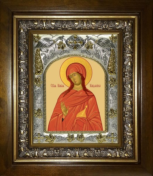 Икона Мария Магдалина равноапостольная, мироносица, в киоте 20х24 см 24458 - фото 38148