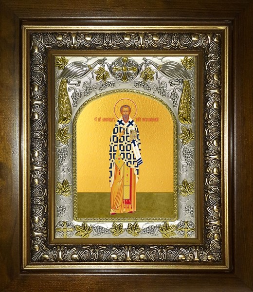 Икона Александр Иерусалимский, в киоте 20х24 см 24544