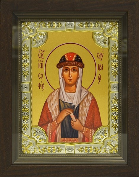 Икона София Слуцкая, княгиня, в киоте 24х30 см 24567