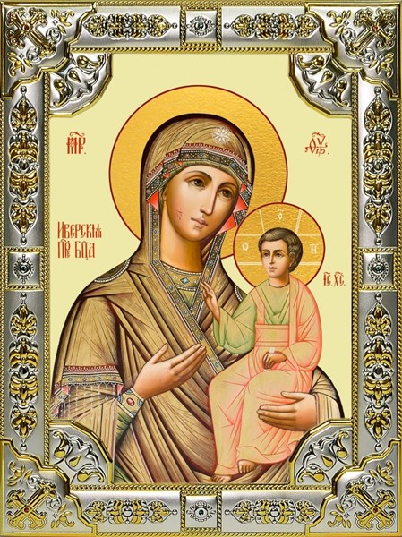 Икона Иверская икона Божией Матери, 18х24 см 24611 - фото 38293
