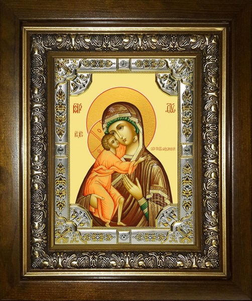 Икона Феодоровская(Федоровская) икона Божией Матери, в киоте 24х30 см 24648 - фото 38328
