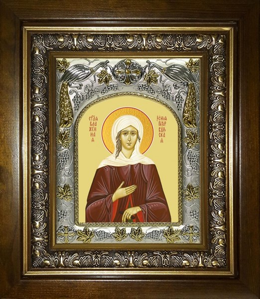 Икона Ксения Петербургская (Петербуржская) блаженная, в киоте 20х24 см 24678