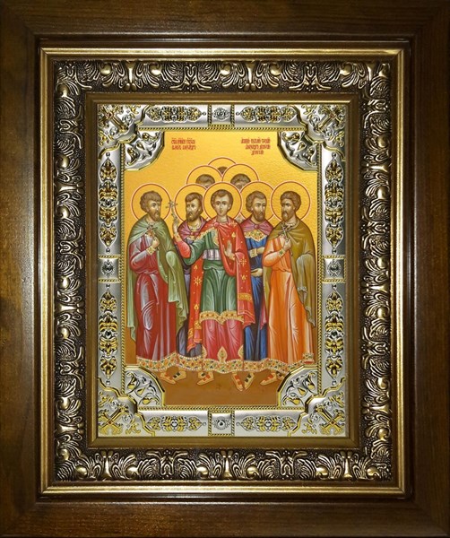 Икона Собор мучеников Кесарийских, в киоте 24х30 см 24686 - фото 38366