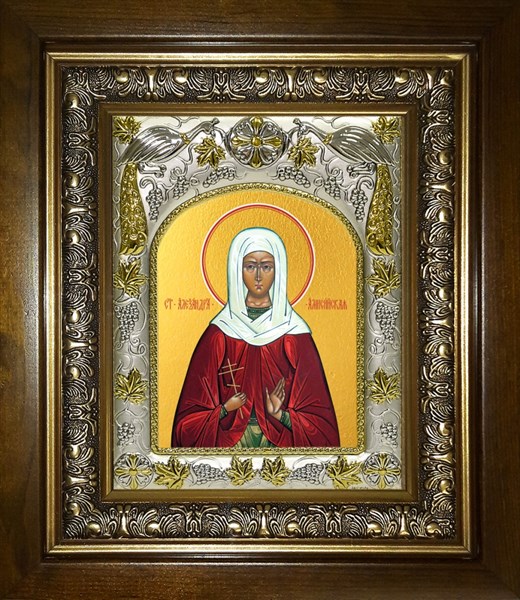 Икона Александра Амисийская (Понтийская) мученица, в киоте 20х24 см 24785