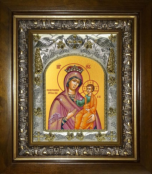 Икона Избавительница, икона Божией Матери, в киоте 20х24 см 24831
