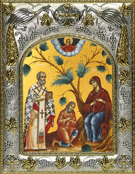 Икона Беседная икона Божией Матери, 14х18 см 24833 - фото 38508