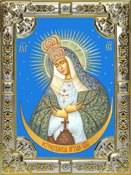Икона Остробрамская икона Божией Матери, 18х24 см, со стразами 24862