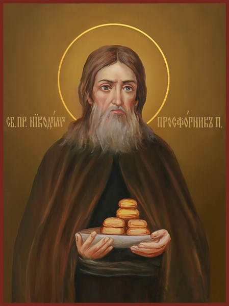 Икона Никодим преподобный, просфорник Печерский, в Ближних пещерах 24879