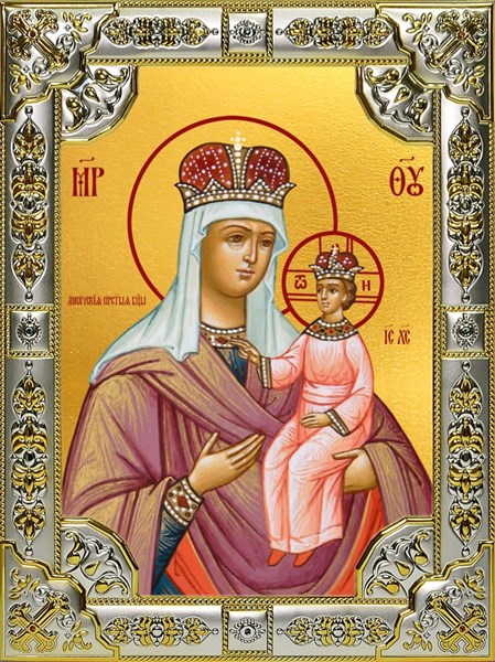 Икона Любечская икона Божией Матери, 18х24 см, со стразами 24880