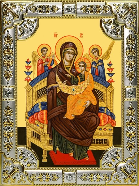 Икона Всецарица икона Божией Матери, 18х24 см, со стразами 24885 - фото 38560