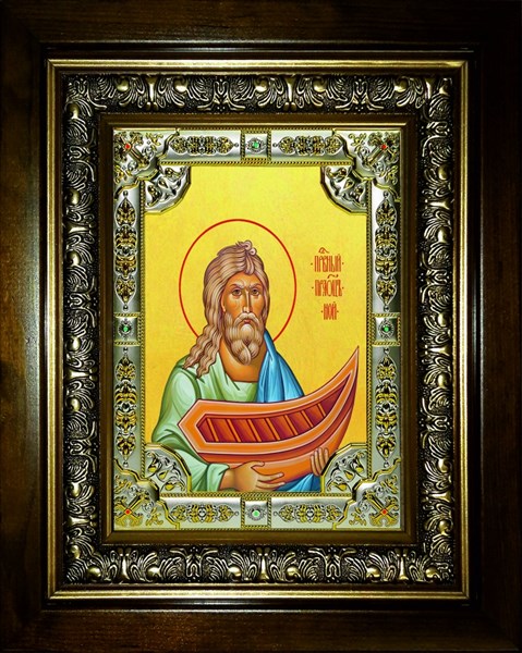 Икона Ной праотец, в киоте 24х30 см со стразами 24952