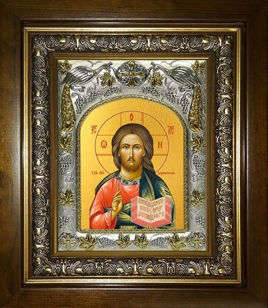 Икона Господь Вседержитель, в киоте 20х24 см 25010 - фото 38681