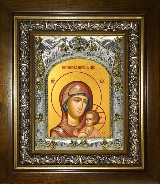 Икона Петровская икона Божией Матери, в киоте 20х24 см 25026