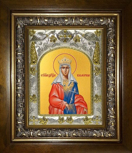Икона Валерия мученица, царица, в киоте 20х24 см 25038 - фото 38708