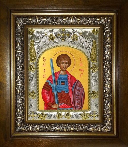 Икона Дионисий Фракийский, мученик, в киоте 20х24 см 25094