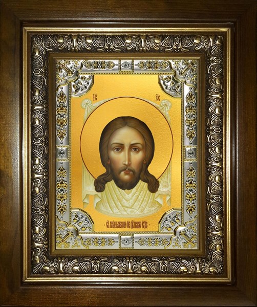 Икона Спас Нерукотворный, в киоте 24х30 см 25116