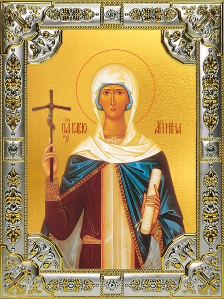 Икона Нина просветительница Грузии, равноапостольная, 18х24 см, со стразами 25134