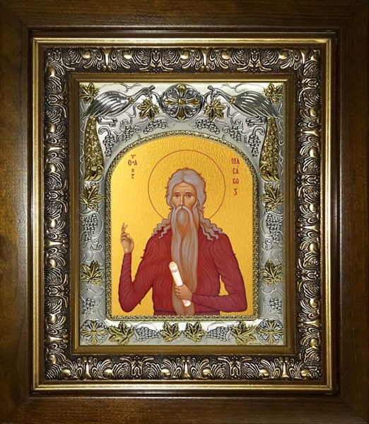 Икона Макарий (Макар) Великий, Египетский преподобный, в киоте 20х24 см 25210