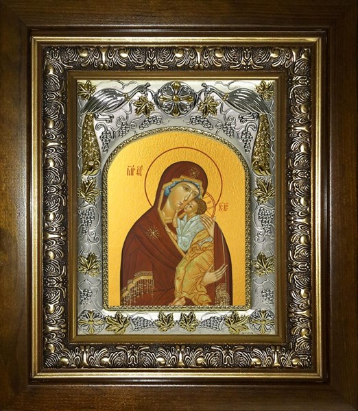 Икона Ярославская икона Божией Матери, в киоте 20х24 см 25331