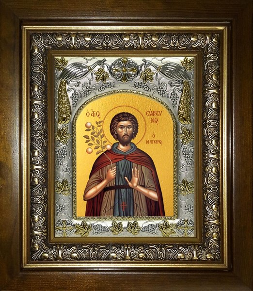Икона Евфросин Палестинский, повар, преподобный, в киоте 20х24 см 25346 - фото 39009