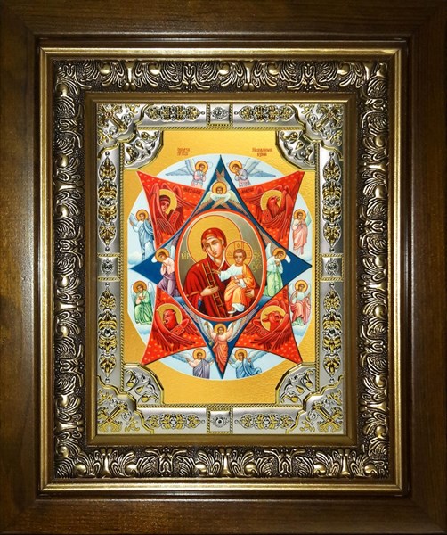 Икона Неопалимая Купина, икона Божией Матери, в киоте 24х30 см 25370 - фото 39033