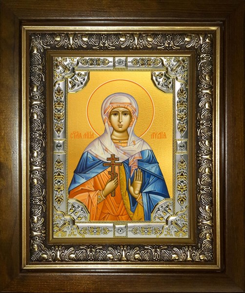Икона Лидия мученица, в киоте 24х30 см 25384