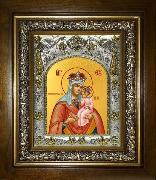 Икона Ильинская икона Божией Матери, в киоте 20х24 см 25406