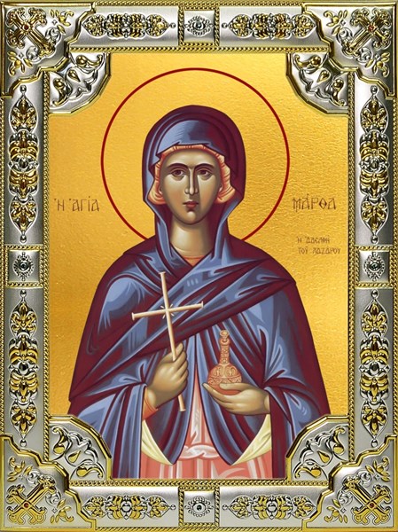 Икона Марфа Вифанская праведная,мироносица, 18х24 см, со стразами 25465