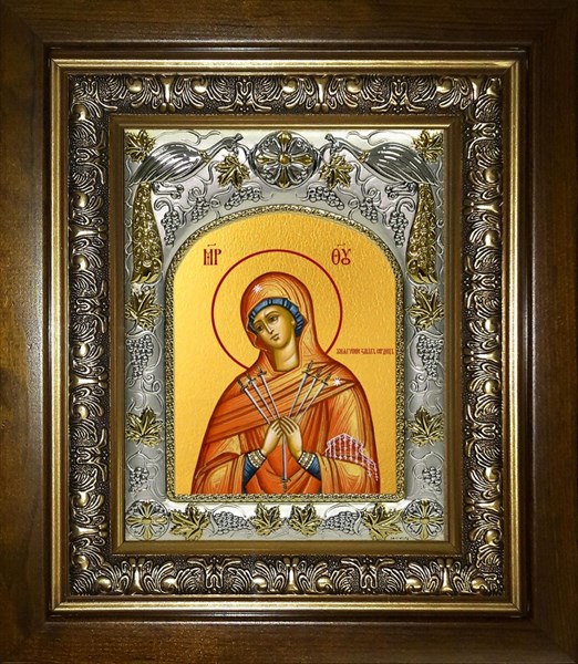 Икона Умягчение злых сердец, икона Божией Матери, в киоте 20х24 см 25489 - фото 39146