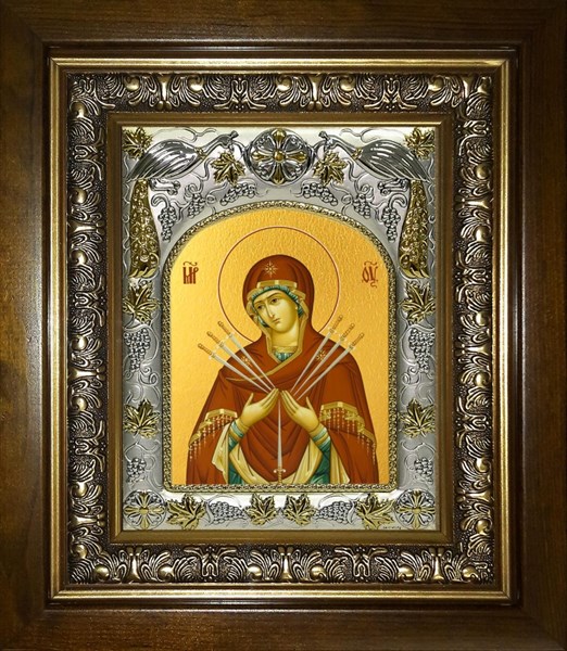 Икона Умягчение злых сердец, икона Божией Матери, в киоте 20х24 см 25523 - фото 39180