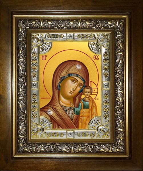 Икона Казанская икона Божией Матери, в киоте 24х30 см 25550 - фото 39206
