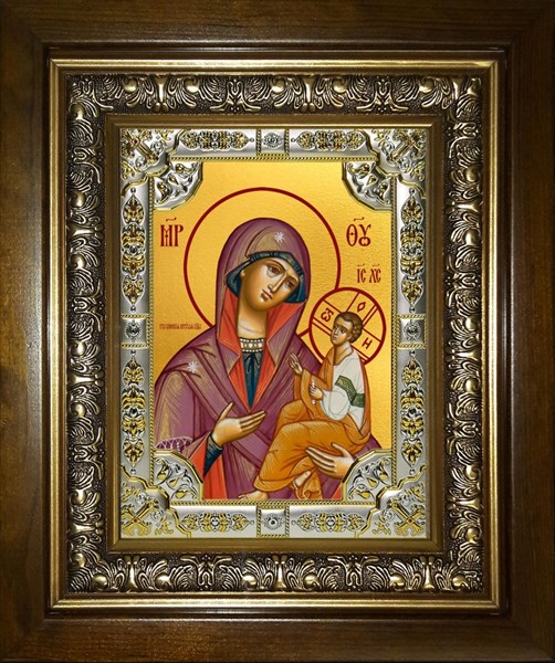 Икона Грузинская икона Божией Матери,в киоте 24х30 см 25662