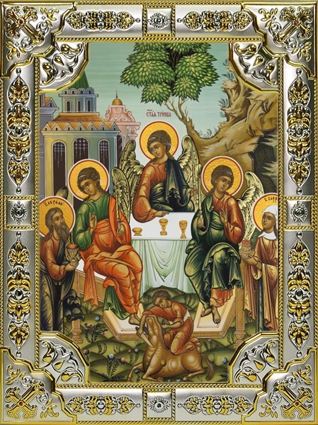 Икона Святая Троица, 18х24 см, со стразами 25692